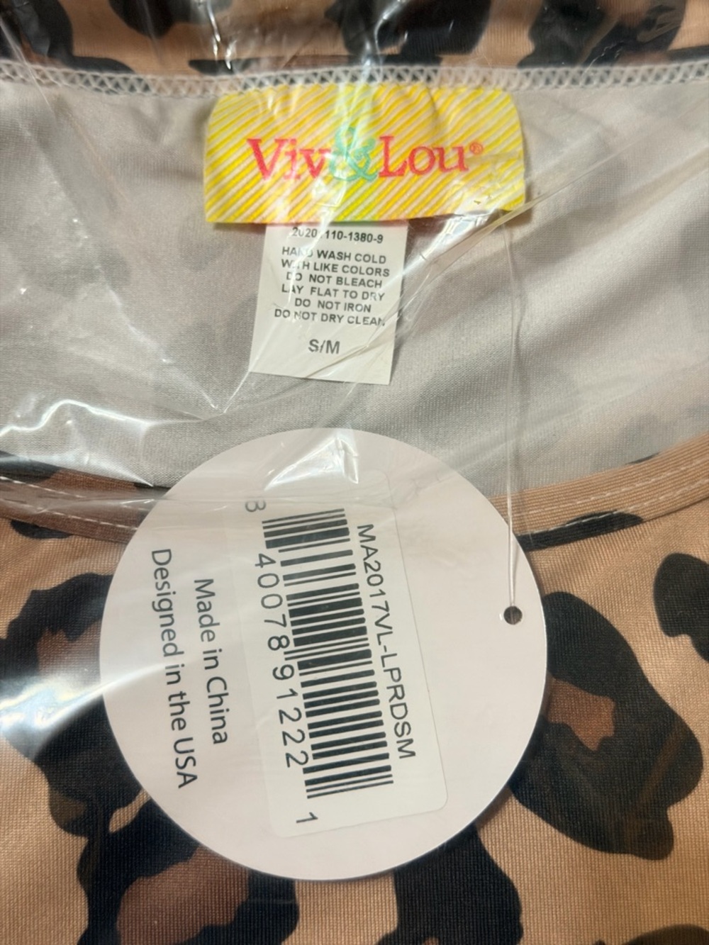 NWT Viv & Lou Sleeveless Swim Cover, Leopard Print Dress, Tunic, Cruise cover up - Picture 5 of 5